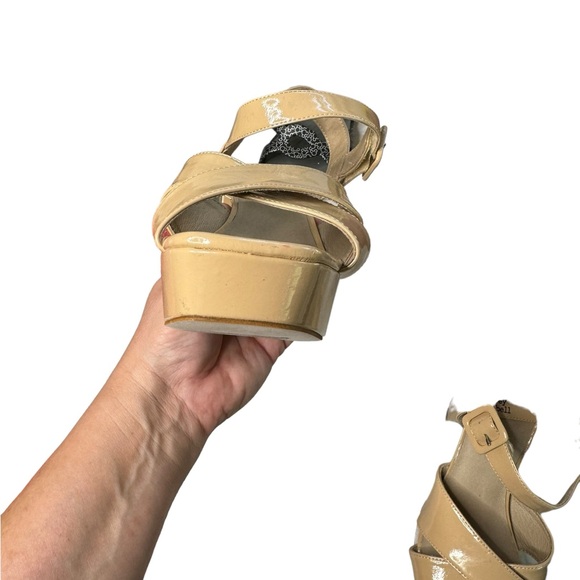 Jeffrey Campbell Amma Platform Slingback Sandal, size 9.5, NWOB, NUDE - Picture 14 of 15